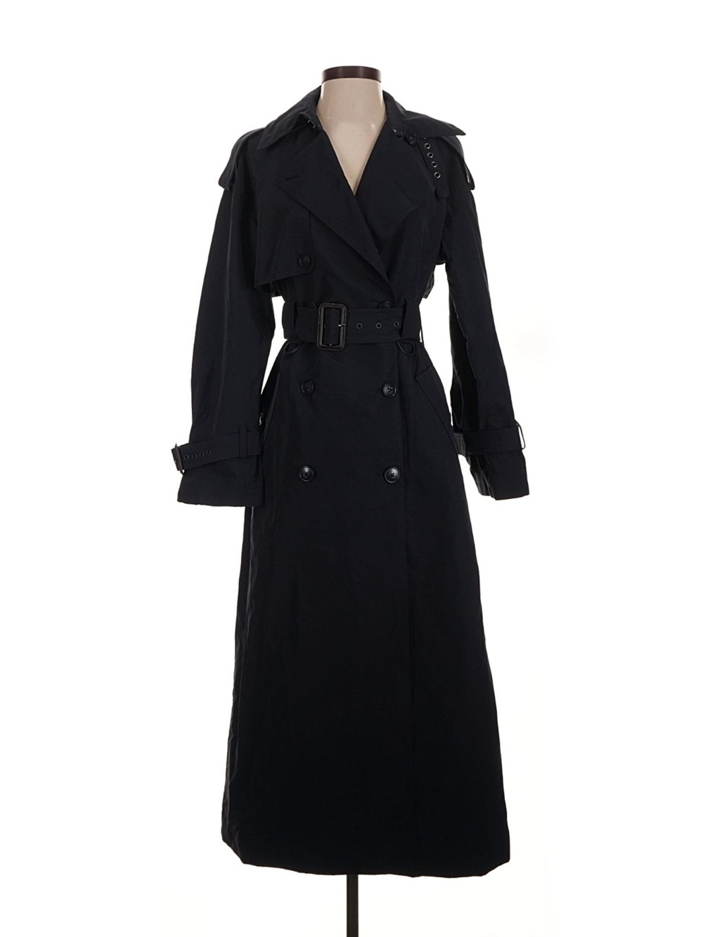 Gap Black Double-Breasted Trench Coat with Belt